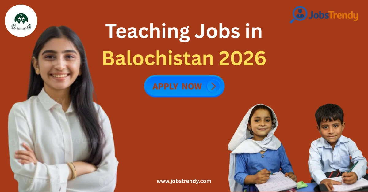 School Education Department Balochistan Teaching Jobs 2026