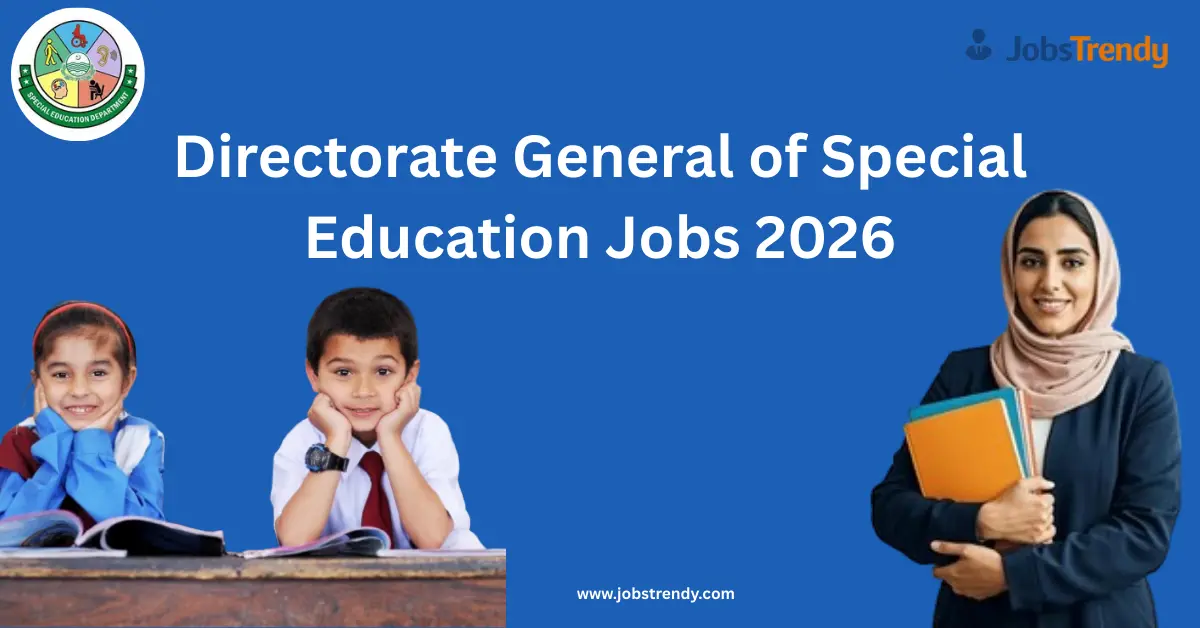 Directorate General of Special Education Jobs 2026