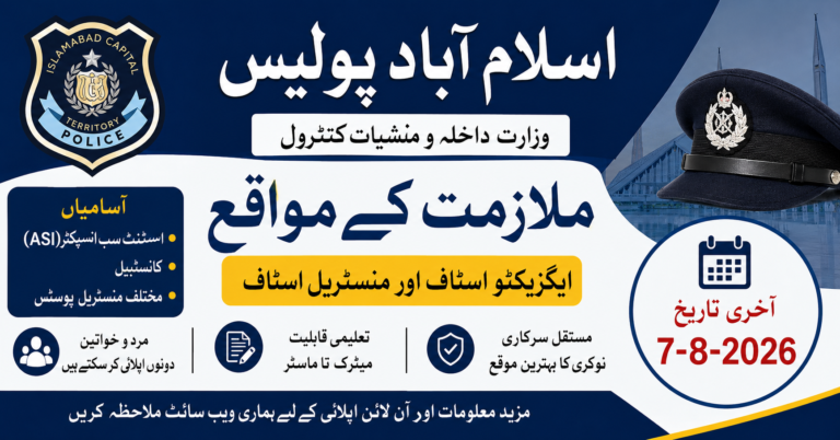 Islamabad Police Jobs 2026
