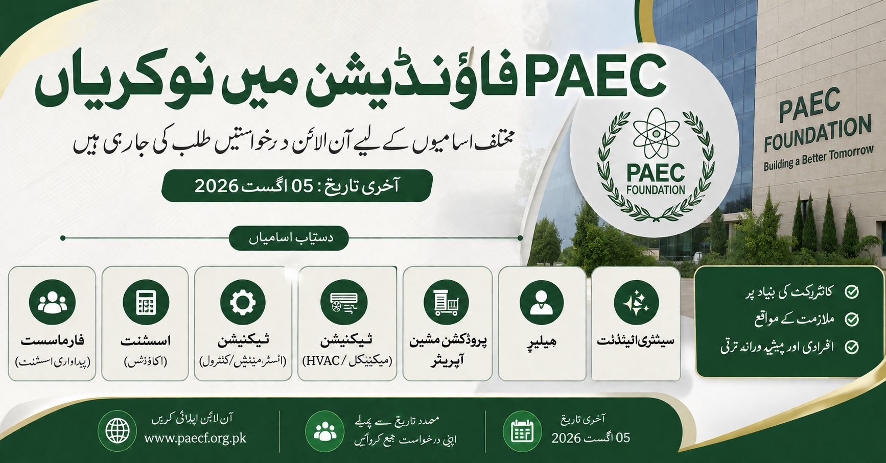 PAEC Foundation Jobs 2026